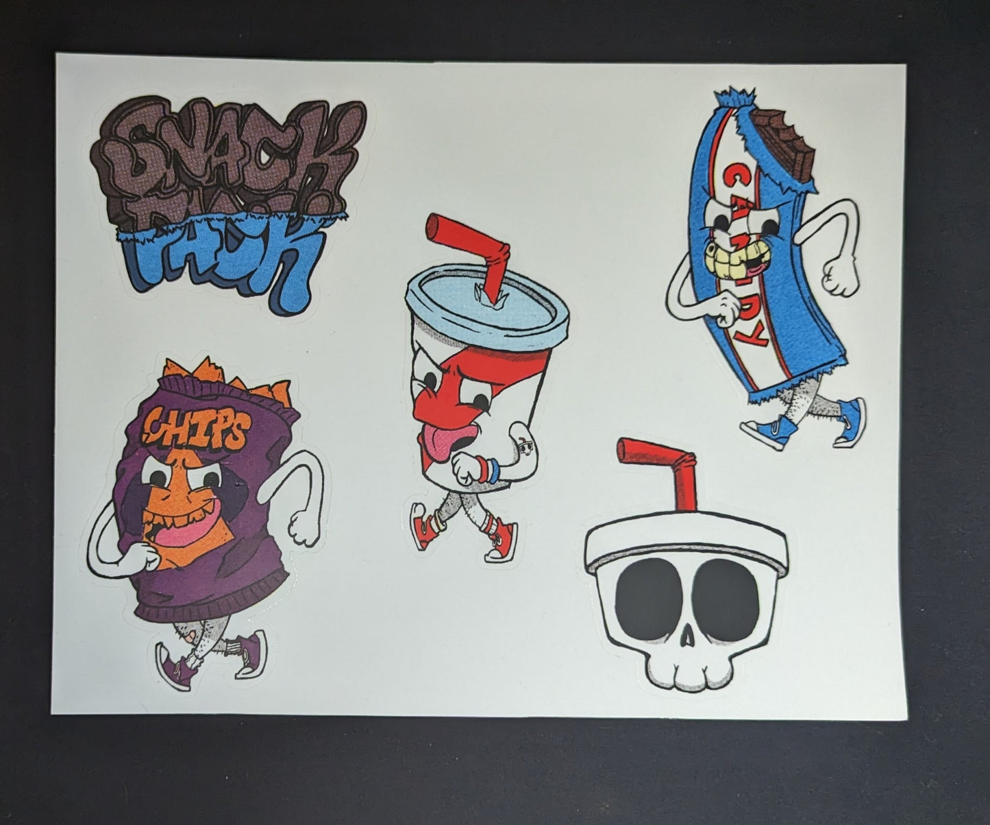 Snack Pack Sticker Sheet
