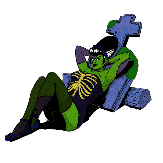 Graveyard Girlfriend Pinup Sticker