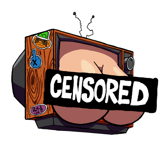 Dum-E Co Boob Tube TV Pun Sticker